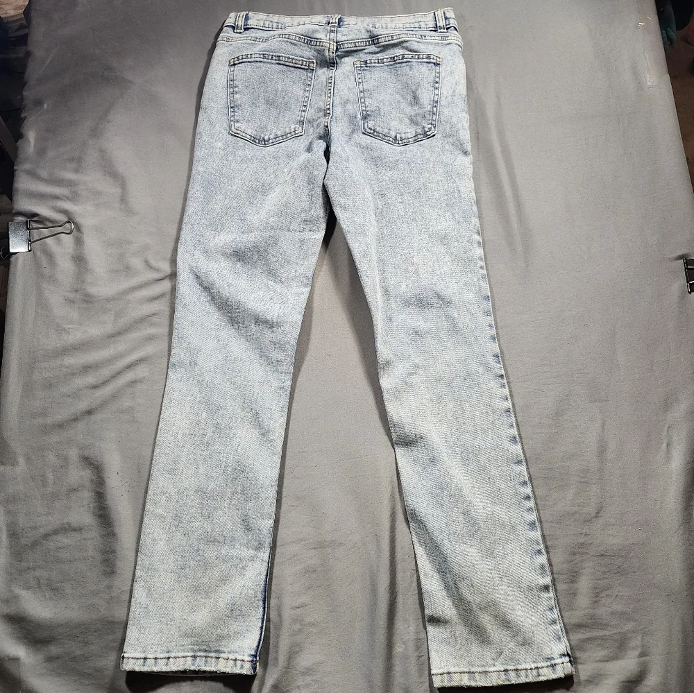 WONDER NATION Stonewash Denim Jeans Y2K Stretchy Women's Sz. 16 (29X29) EUC - Picture 2 of 12